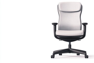 Fototapeta premium Ergonomic office chair with sleek design, comfortable padding, a
