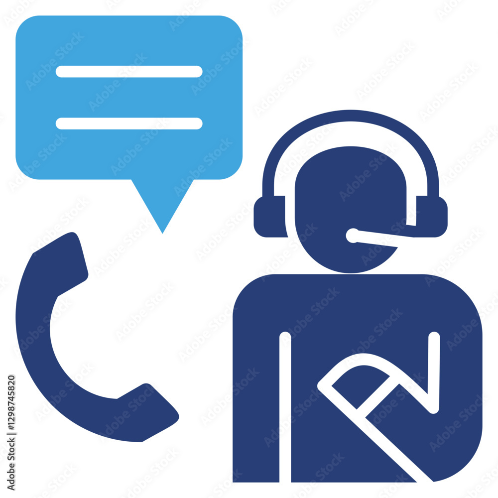 Poster personal assistant two color icon