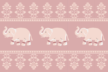 elephants pattern, Geometric
Beautiful Thailand,thai pattern,seamless,Traditional,ethnic,fabric pattern for textiles,rugs, wallpaper,clothing, sarong,batik,wrap,embroidery,print,background,cover, illu