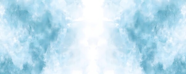 Fototapeta premium An abstract symmetrical pattern showing a blue and white texture