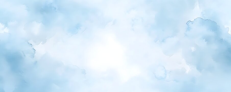 Light blue watercolor washes create a dreamy ethereal background