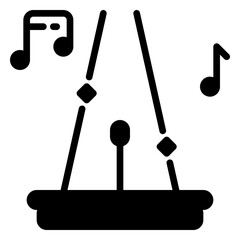 stage icon, glyph icon style