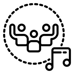 group icon, line icon style