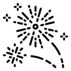 Firework icon, line icon style