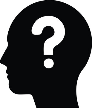 recommend clip art: Question mark on the head. Vector illustration
                    