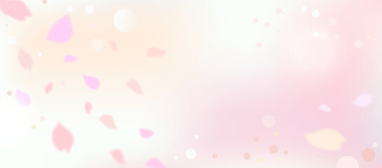 Soft Pastel Sakura Petal Background with Gentle Bokeh for Elegant Spring Designs, Delicate pastel background with floating petals
