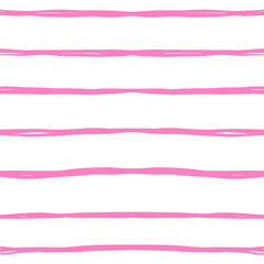 Hand Drawn Pink Striped Seamless Pattern for Playful and Minimalist Designs, Pink hand drawn stripes seamless pattern
