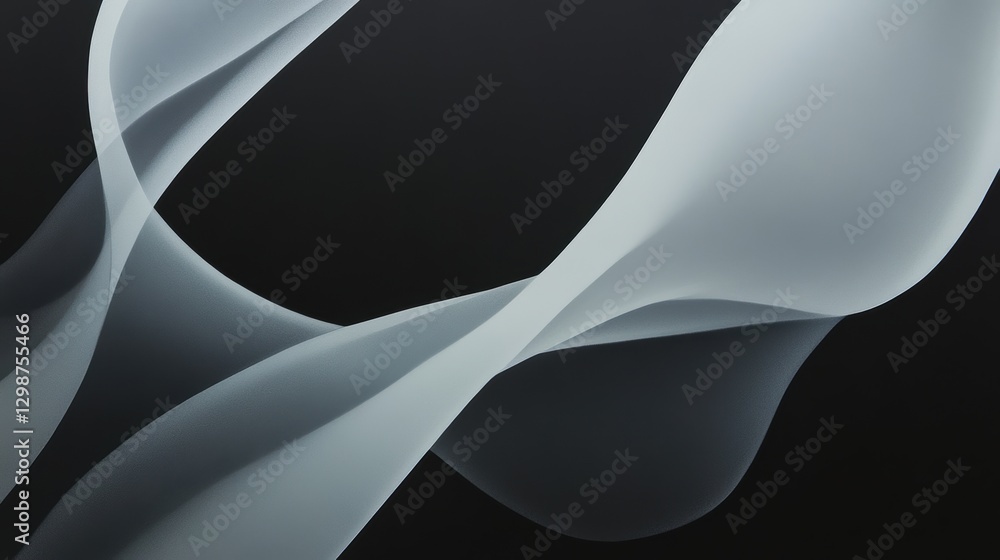 Poster abstract digital wave background design with flowing curves in shades of gray and black for modern g