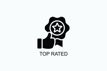 Top Rated Icon Or Logo Isolated Vector Illustration