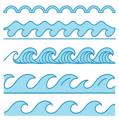 Wave icon set. Vector illustration