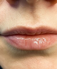 Obraz premium Close-up of a person's lips 