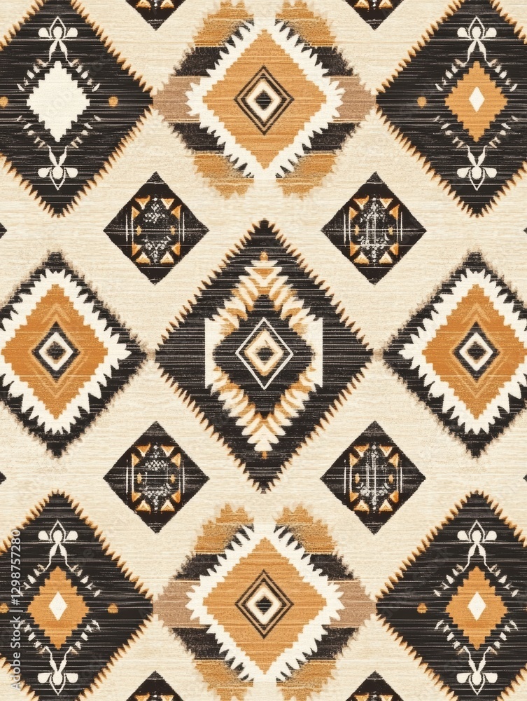 Poster elegant geometric pattern in warm tones for home decor and textile design inspiration. generative ai