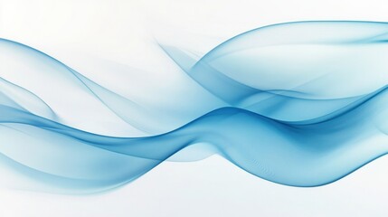 Fototapeta premium Abstract blue wave background design with smooth lines, calm colors, fluid textures, and modern aesthetic ideal for digital art and creative projects.