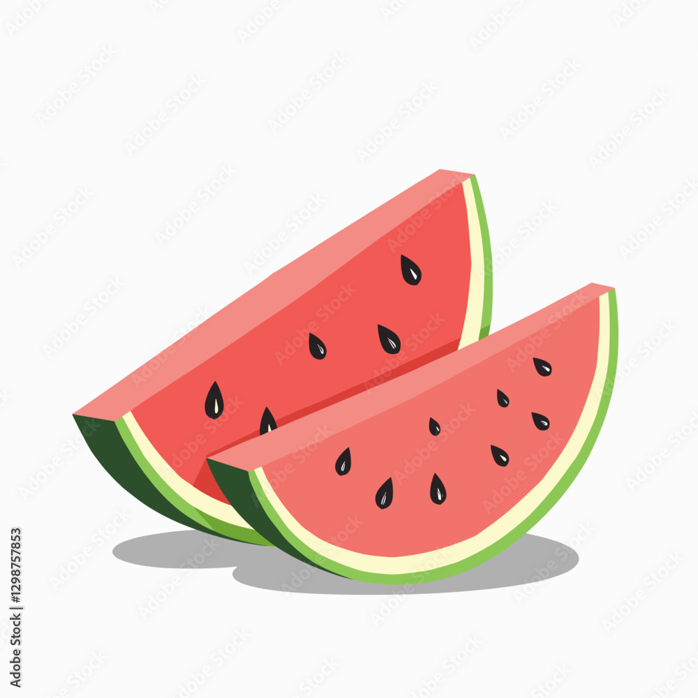 Poster enjoy a slice of summer! a refreshing and cute fruit illustration perfect for adding a pop of color 