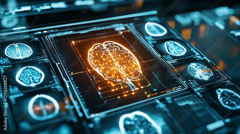 Poster advanced brain scan analysis in neurotechnology innovative imaging techniques and insights into brai