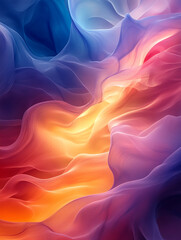 Obraz premium Fluid abstract background art digital creation colorful waves artistic environment vibrant concept