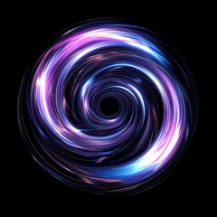 Vibrant neon swirling vortex