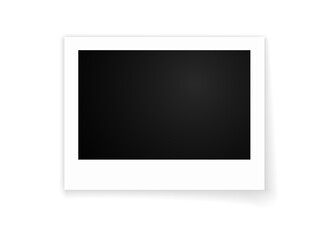 Realistic vintage Polaroid instant photo frame isolated on transparent PNG. Empty photo frame mockup with shadow, perfect for design elements. Retro Polaroid card template for creative projects.