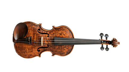 Violin music instrument on transparent background