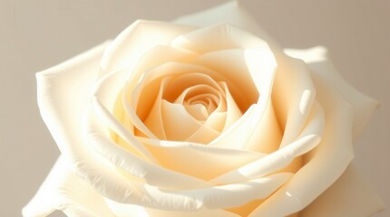 Elegant White Rose Blossom