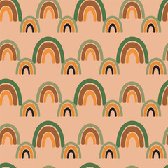 rainbow baby boho seamless pattern 