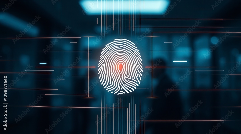 Poster digital fingerprint scan