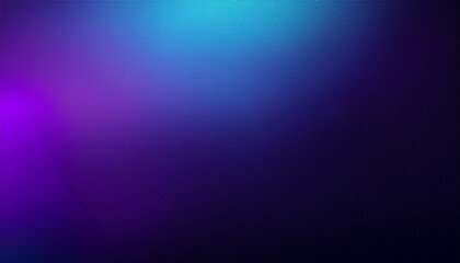 Fototapeta premium Dark blue purple glowing grainy gradient background black noise texture poster header banner design