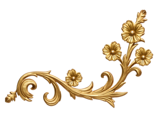 Golden decorative element, cut out