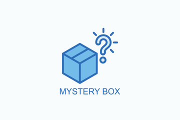 Mystery Box Icon Or Logo Isolated Vector Illustration