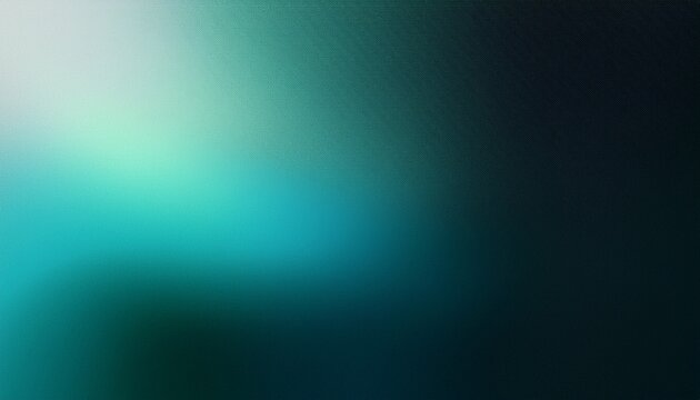 Teal blue green white black blurred abstract gradient background grainy noise texture glowing light large banner
