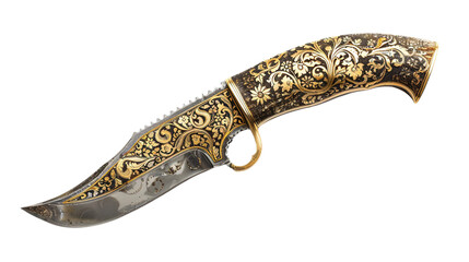Intricate Knife on transparent background PNG.