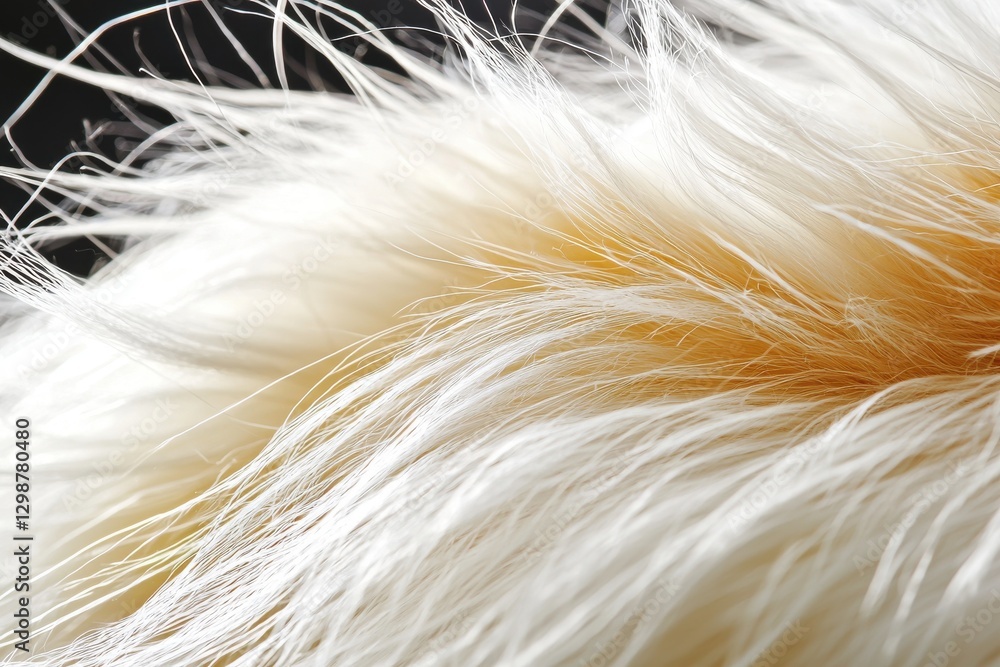 Poster elegant close up of soft white feathers with a delicate texture, showcasing the fine details and nat