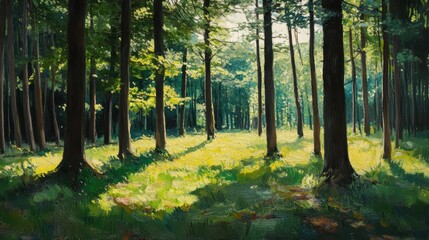 Obraz premium sun-dappled forest