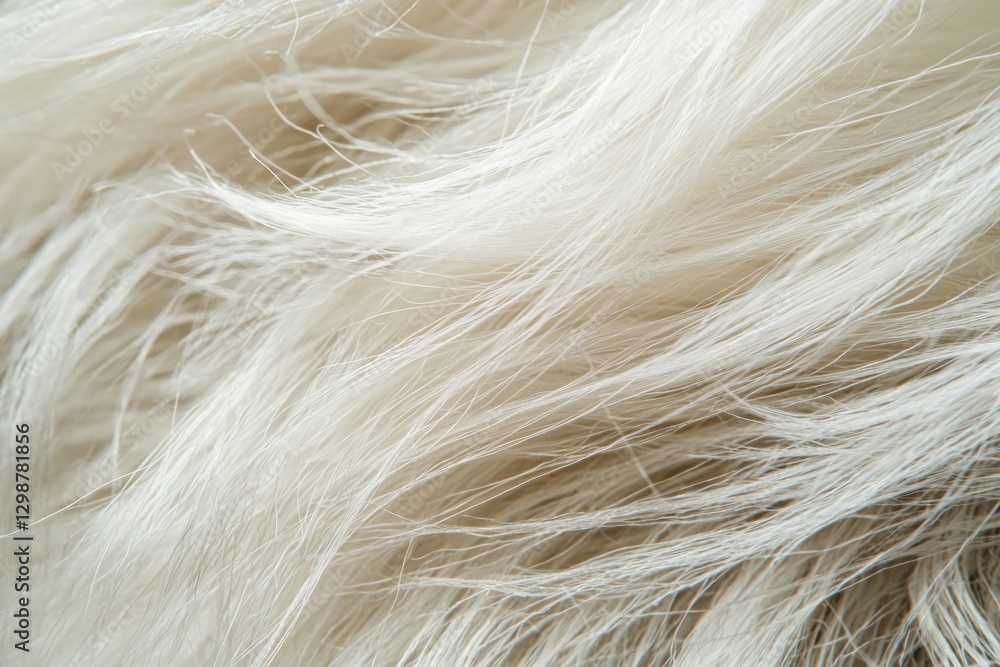 Poster an abstract close-up of animal fur, showcasing a soft and textured surface with fine white hairs, cr