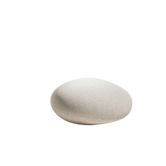  A smooth, round stone with soft textures and clean lines, symbolizing serenity and simplicity, transparent background, PNG