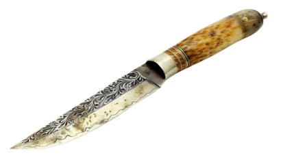 Single Knife on transparent background PNG.
