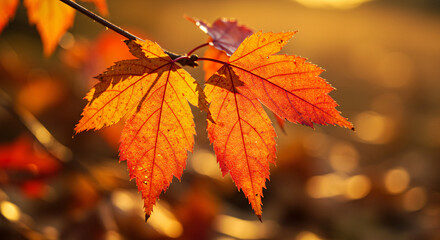 Fototapeta premium red autumn leaves