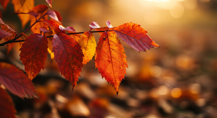 Fototapeta premium red autumn leaves