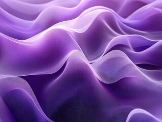 Fototapeta premium Soft and Ethereal Purple Fabric Waves with Gentle Draping Texture in an Abstract Design for Artistic and Elegant Backgrounds