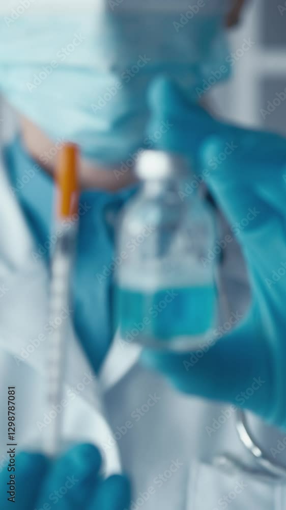 Poster A highly skilled Laboratory Scientist meticulously analyzing a sample with precision in a stateoftheart modern laboratory setting, ensuring accurate results for critical healthcare diagnostics