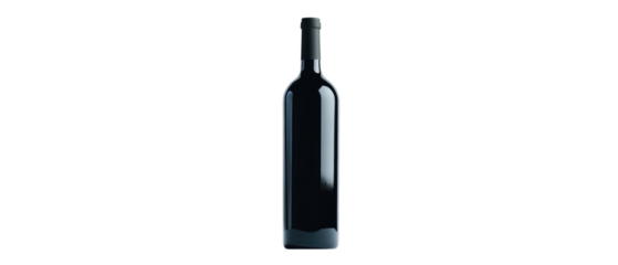 Wine bottle isolated on white background for product display, promotional content, and ecommerce. Elegant design for restaurants, bars, and events.