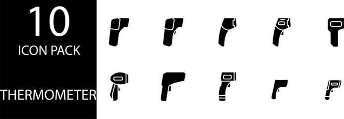 thermometer set icon design