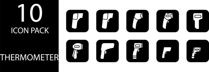 thermometer set icon design