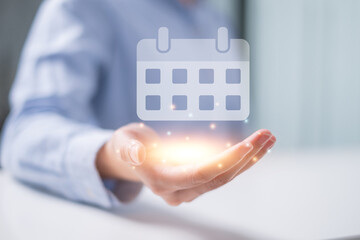 Businessman calendar appointment schedule date planning working time management concept