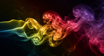 Fototapeta premium smoke on black background