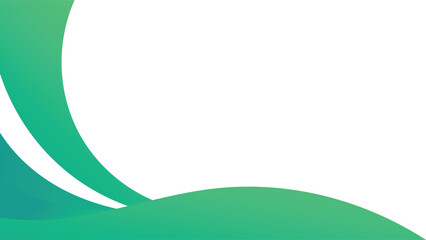 Simple green background . modern wavy background
