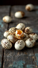 Obraz premium fresh quail eggs