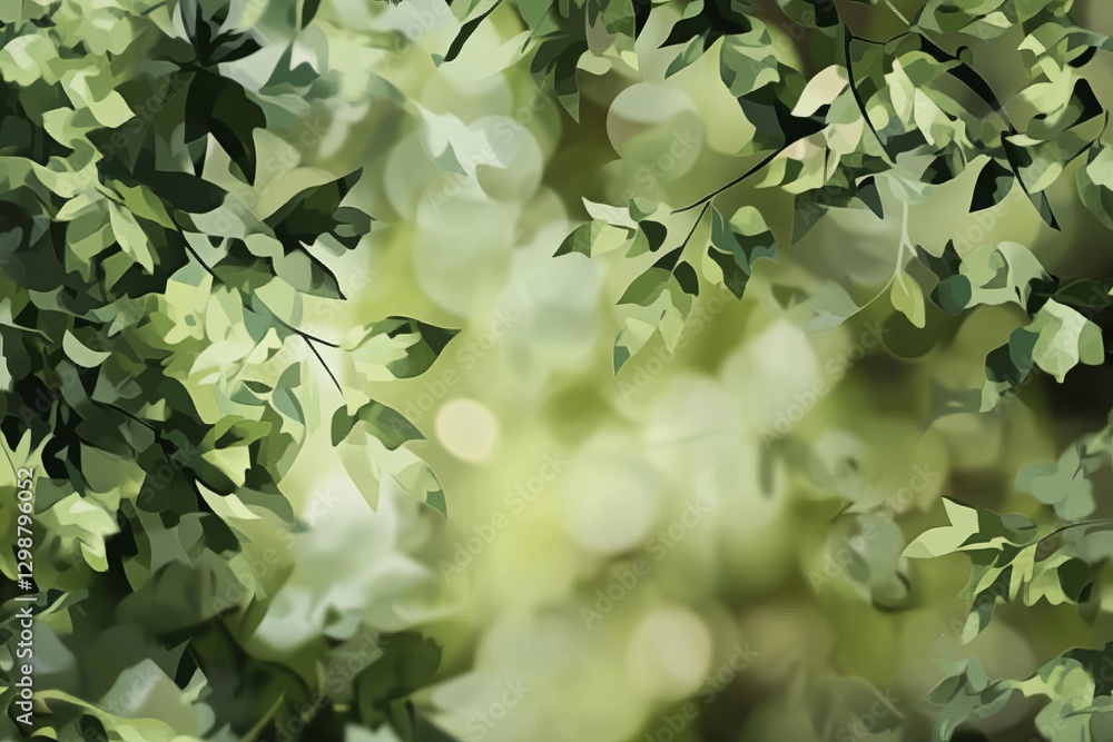 Aufkleber camouflage background with leaves creating a natural setting suitable for military operations in the