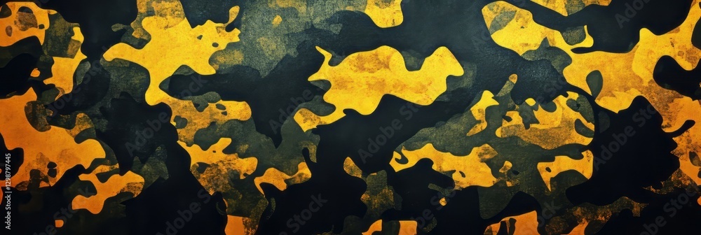 Poster camouflage patterns used in military uniforms and equipment for effective concealment in various env