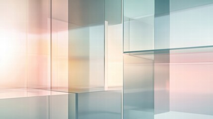 abstract glass structure modern architecture minimalist design